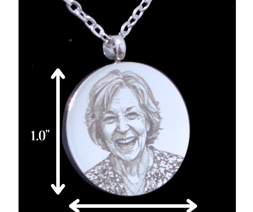 Custom Photo Engraved Memorial Necklace
