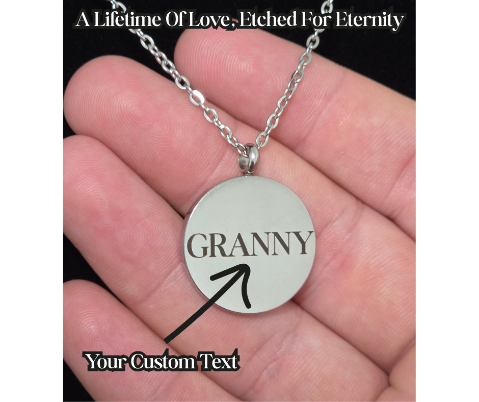 Custom Photo Engraved Memorial Necklace